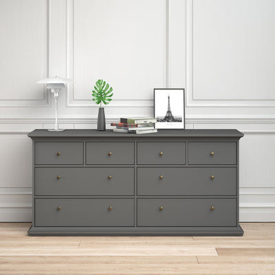 Paris Grey 8 Drawer Chest