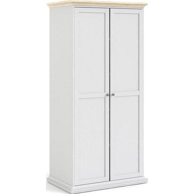 Paris White 2 Door Wardrobe