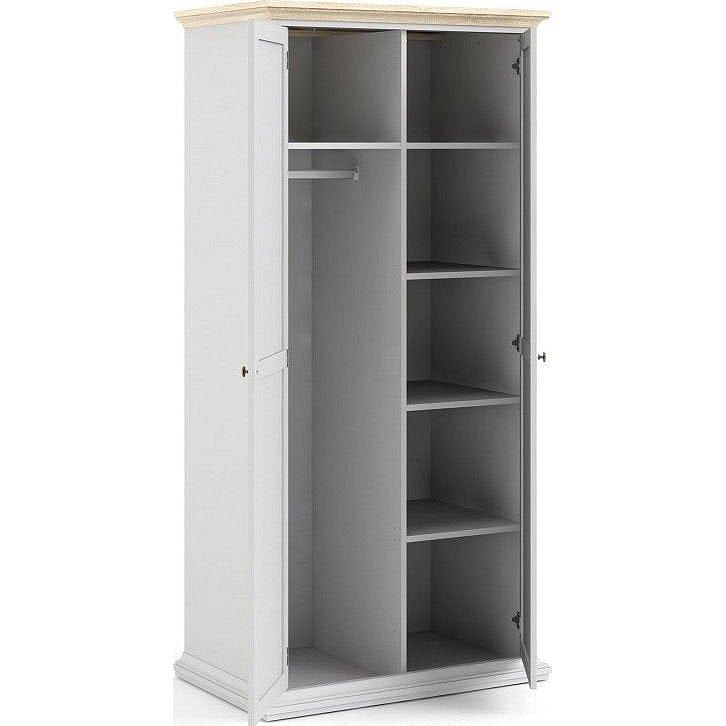 Paris White 2 Door Wardrobe