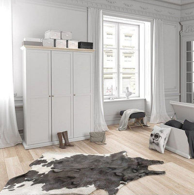 Paris White 3 Door Wardrobe