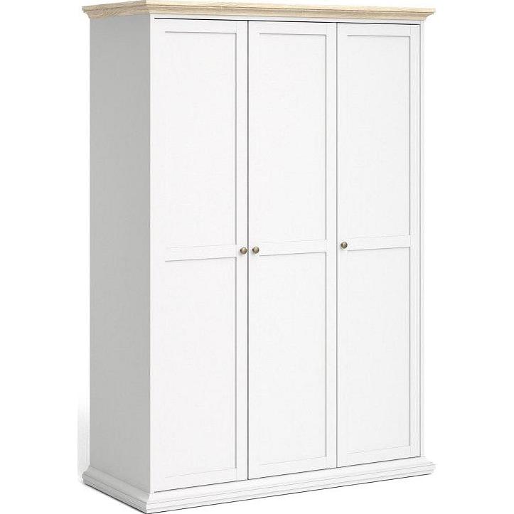 Paris White 3 Door Wardrobe