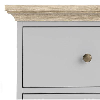 Paris White and Oak 6 Drawer Chest