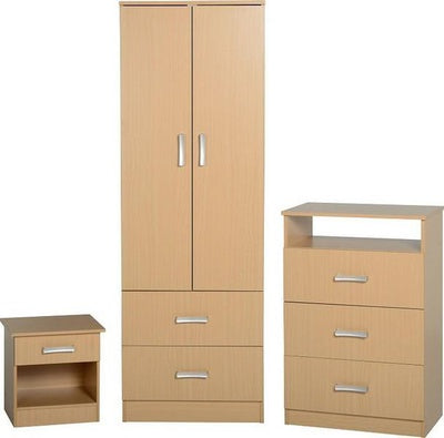 Polar Beech 3 Piece Bedroom Set