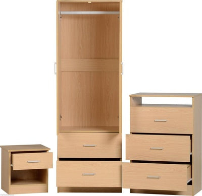 Polar Beech 3 Piece Bedroom Set