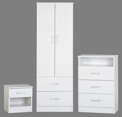 Polar White 3 Piece Bedroom Set