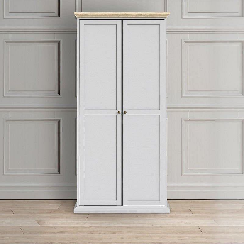 Paris White 2 Door Wardrobe