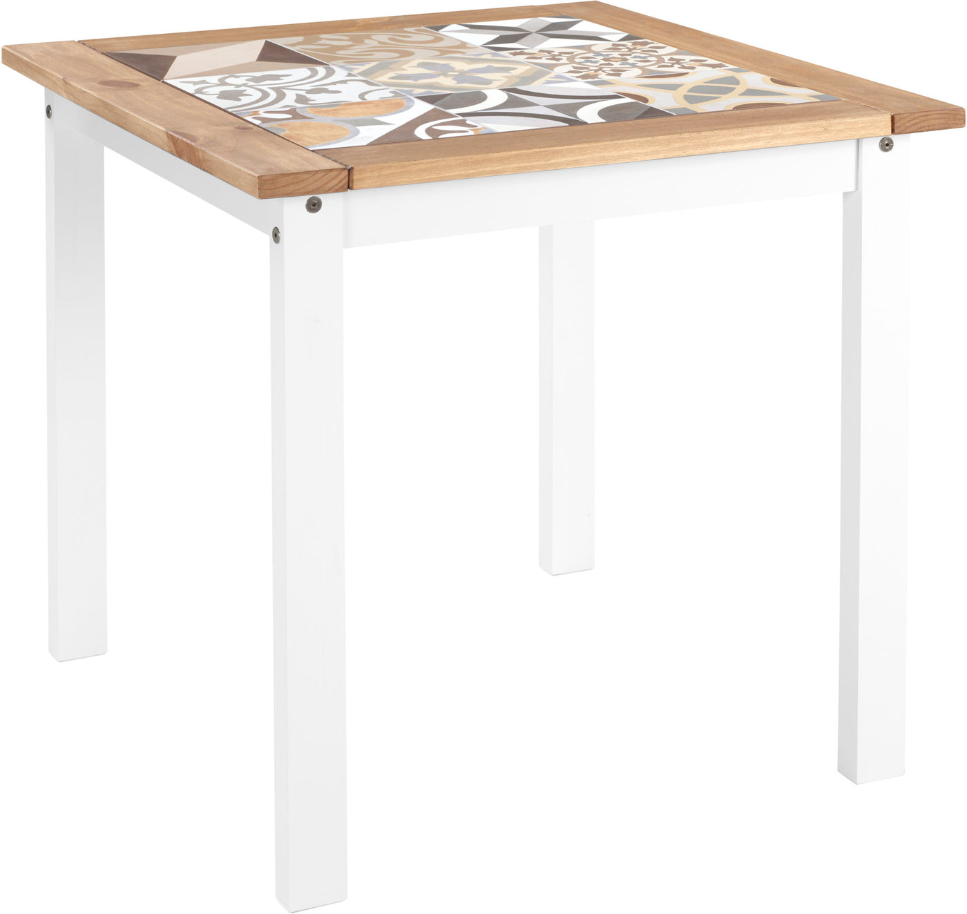 Salvador White Small Tile Top Dining Table Set