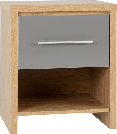 Seville 1 Drawer Gloss Grey Bedside