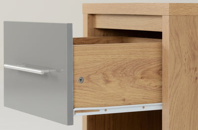 Seville 1 Drawer Gloss Grey Bedside