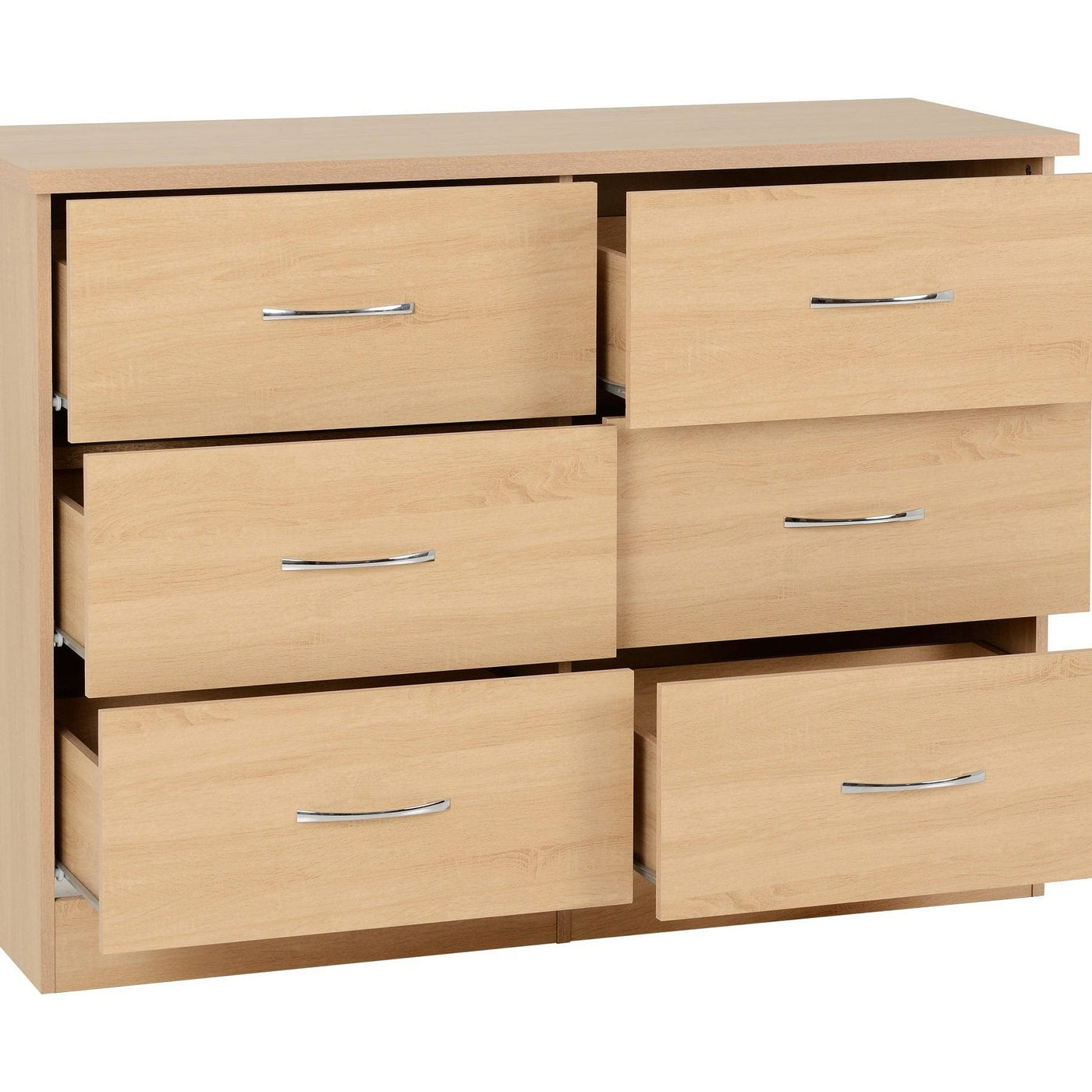 Nevada Sonoma Oak 6 Drawer Chest