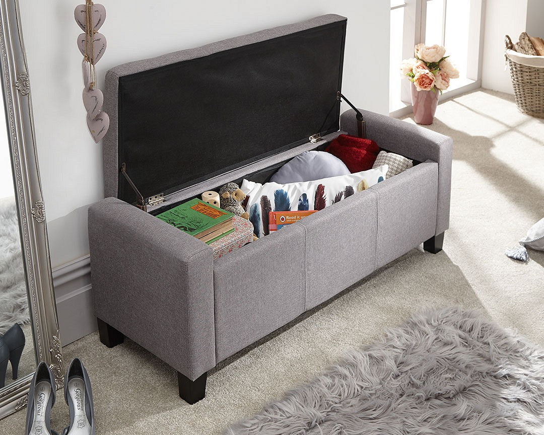 grey ottoman bedding box