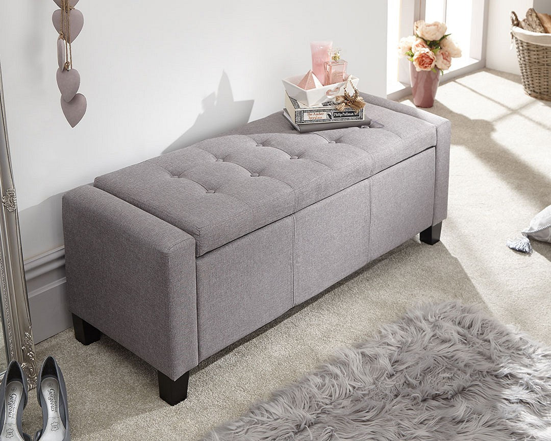 grey ottoman bedding box