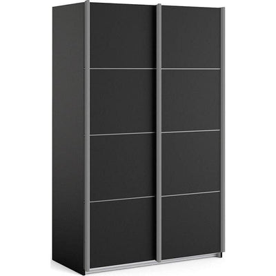 Verona Black 120cm Sliding Door Wardrobe