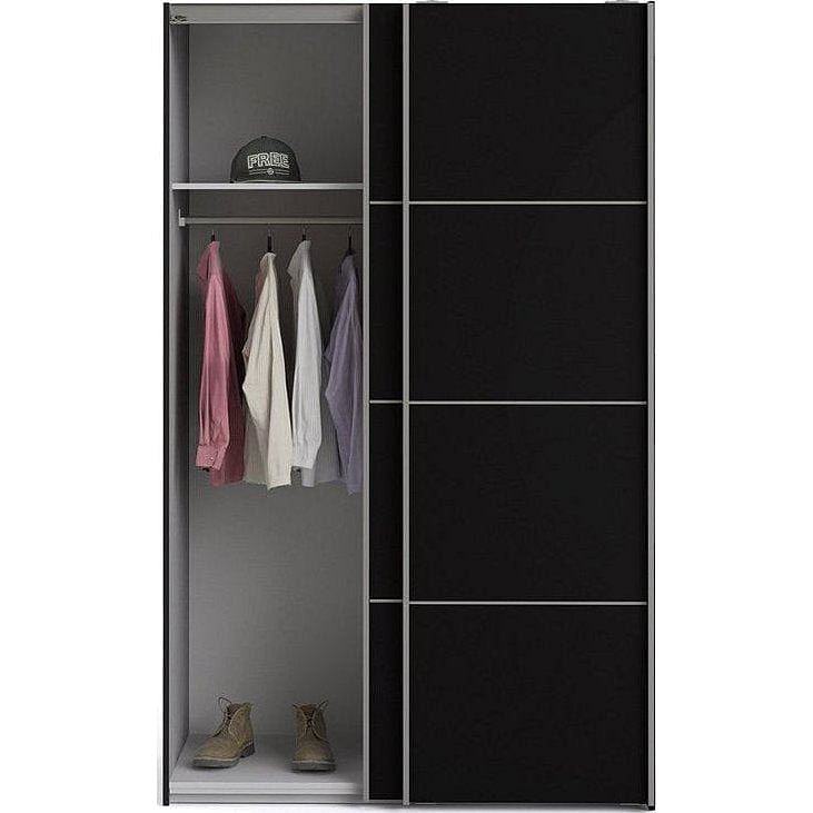 Verona Black 120cm Sliding Door Wardrobe