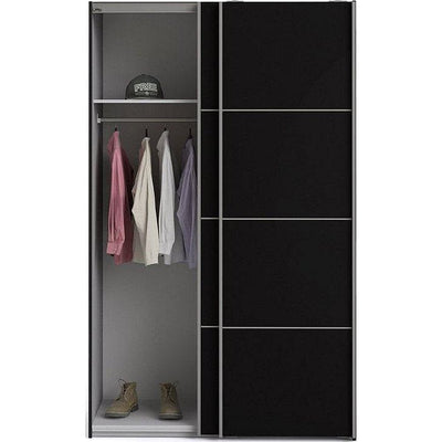 Verona Black 120cm Sliding Door Wardrobe