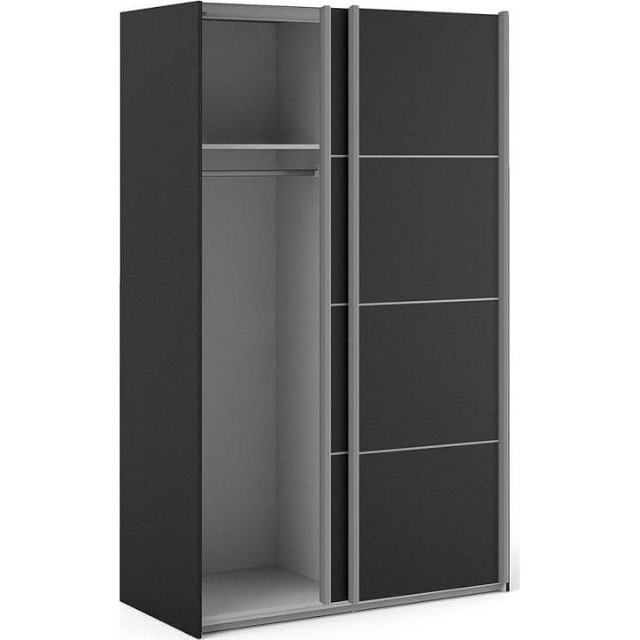 Verona Black 120cm Sliding Door Wardrobe