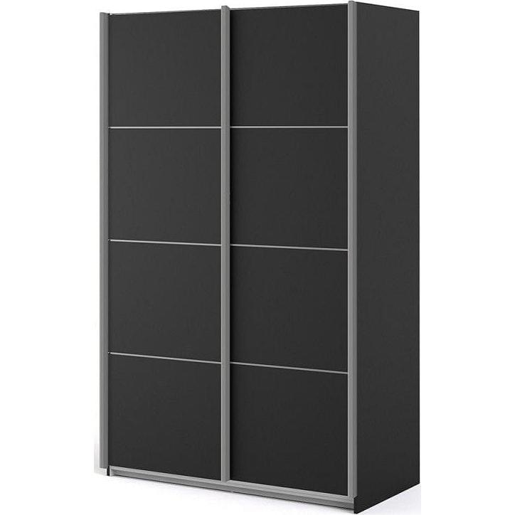 Verona Black 120cm Sliding Door Wardrobe