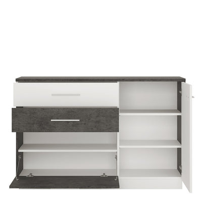 Zingaro Slate Grey and Alpine White Sideboard