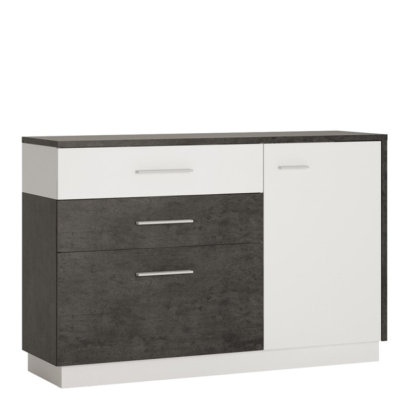 Zingaro Slate Grey and Alpine White Sideboard